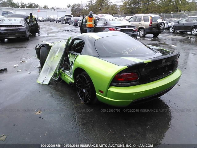 1B3JZ69Z19V500586 - 2009 DODGE VIPER SRT-10 GREEN photo 3