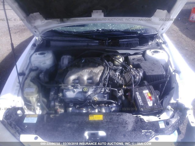 1G2NE52EXXC530499 - 1999 PONTIAC GRAND AM SE WHITE photo 10