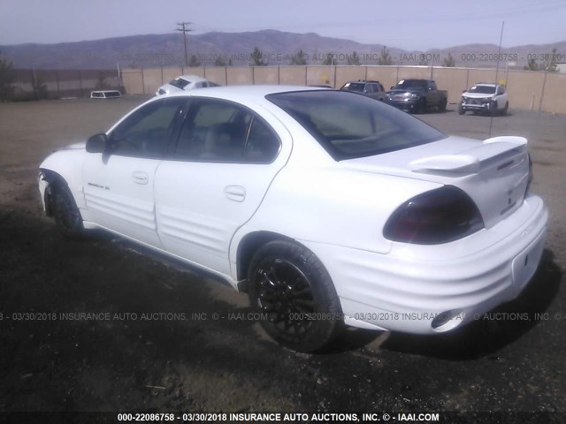 1G2NE52EXXC530499 - 1999 PONTIAC GRAND AM SE WHITE photo 3