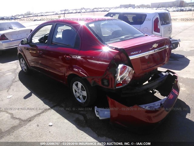 KL1TD5DE4BB204156 - 2011 CHEVROLET AVEO LS/LT 红色 照片 3