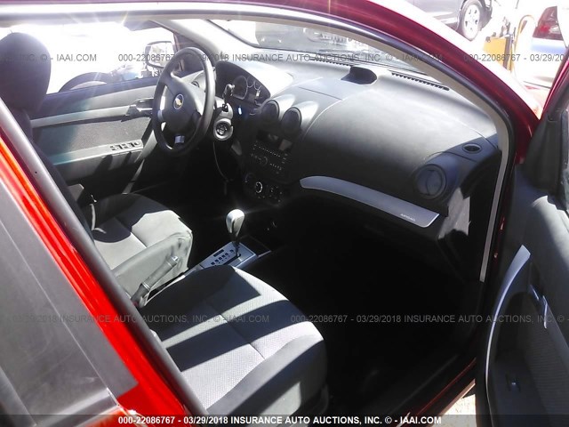 KL1TD5DE4BB204156 - 2011 CHEVROLET AVEO LS/LT 红色 照片 5