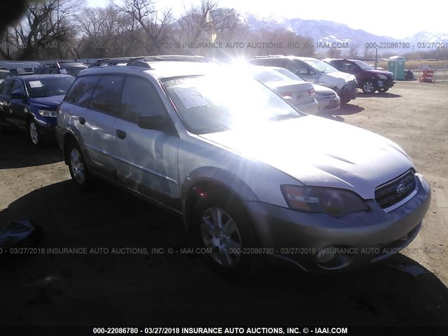 4S4BP61C856371259 - 2005 SUBARU LEGACY OUTBACK 2.5I SILVER photo 1