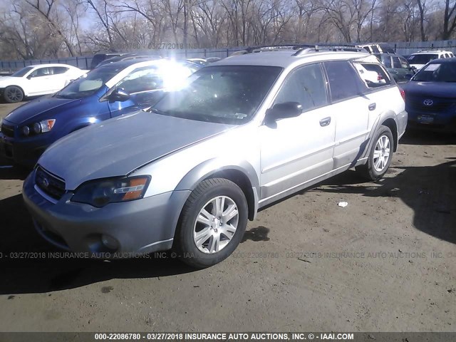 4S4BP61C856371259 - 2005 SUBARU LEGACY OUTBACK 2.5I SILVER photo 2