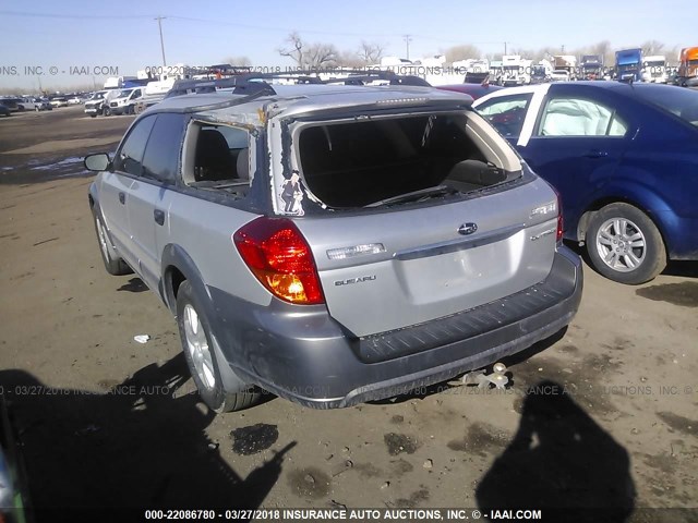 4S4BP61C856371259 - 2005 SUBARU LEGACY OUTBACK 2.5I SILVER photo 6