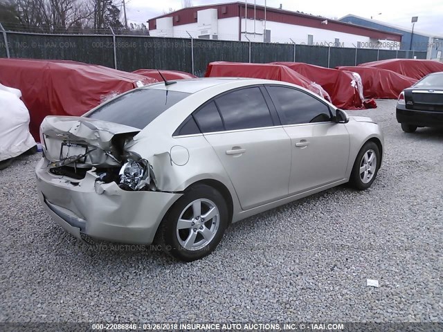 1G1PC5SB3E7185721 - 2014 CHEVROLET CRUZE LT GOLD photo 4