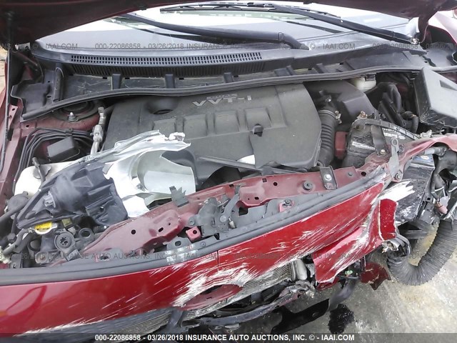 1NXBU40E49Z013352 - 2009 TOYOTA COROLLA S/LE/XLE RED photo 10