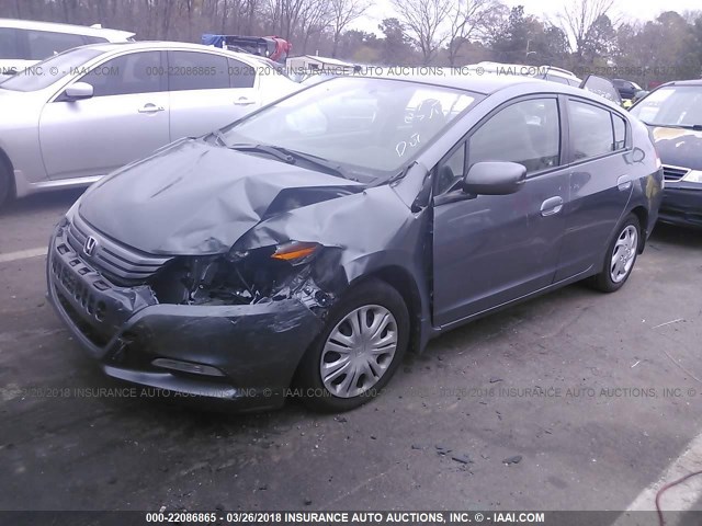 JHMZE2H39BS012074 - 2011 HONDA INSIGHT GRAY photo 2