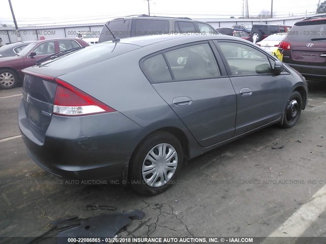 JHMZE2H39BS012074 - 2011 HONDA INSIGHT GRAY photo 4