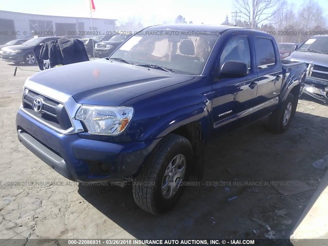 5TFJX4GNXFX049229 - 2015 TOYOTA TACOMA DOUBLE CAB PRERUNNER BLUE photo 2