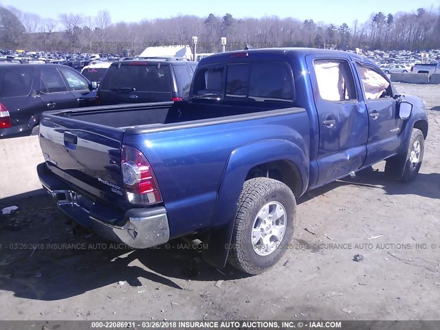 5TFJX4GNXFX049229 - 2015 TOYOTA TACOMA DOUBLE CAB PRERUNNER BLUE photo 4