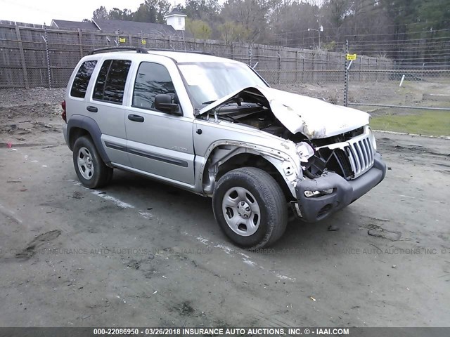 1J4GK48K44W103084 - 2004 JEEP LIBERTY SPORT SILVER photo 1