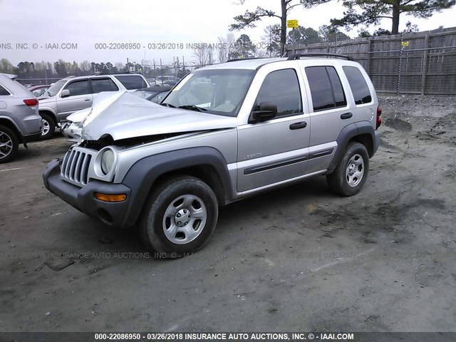 1J4GK48K44W103084 - 2004 JEEP LIBERTY SPORT 银色 照片 2