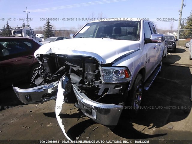 1C6RR7NT8FS656279 - 2015 RAM 1500 LARAMIE WHITE photo 2