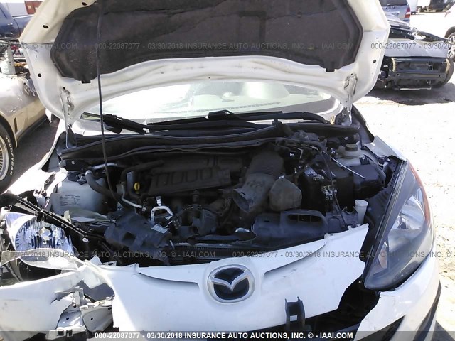 JM1DE1KYXE0187038 - 2014 MAZDA MAZDA2 SPORT WHITE photo 10