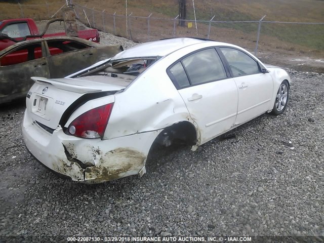 1N4BA41E27C830775 - 2007 NISSAN MAXIMA SE/SL WHITE photo 4