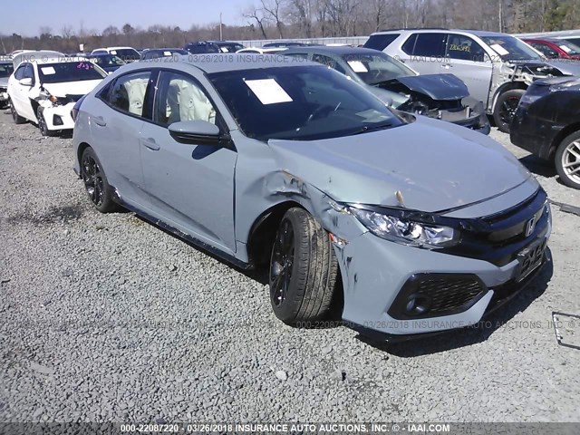 SHHFK7H4XHU417593 - 2017 HONDA CIVIC SPORT GRAY photo 1