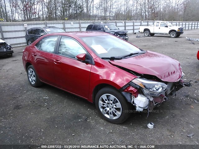 5YFBURHE0FP274671 - 2015 TOYOTA COROLLA L/LE/LE PLS/PRM/S/S PLS RED photo 1