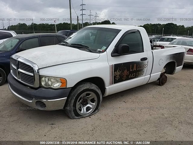 1D7HA16N93J602358 - 2003 DODGE RAM 1500 ST/SLT WHITE photo 2