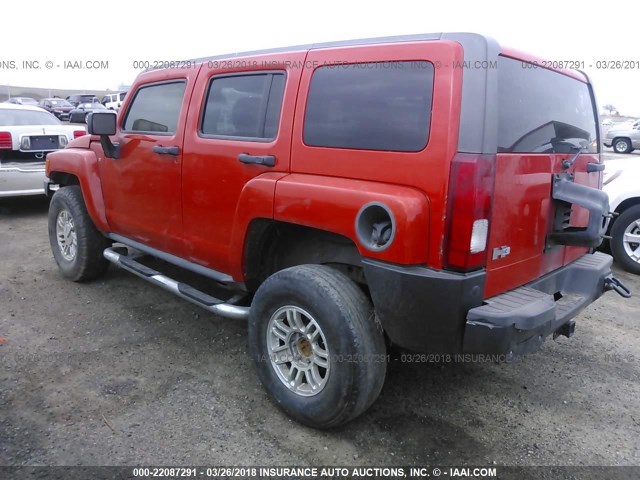 5GTEN13E288164151 - 2008 HUMMER H3 ORANGE photo 3