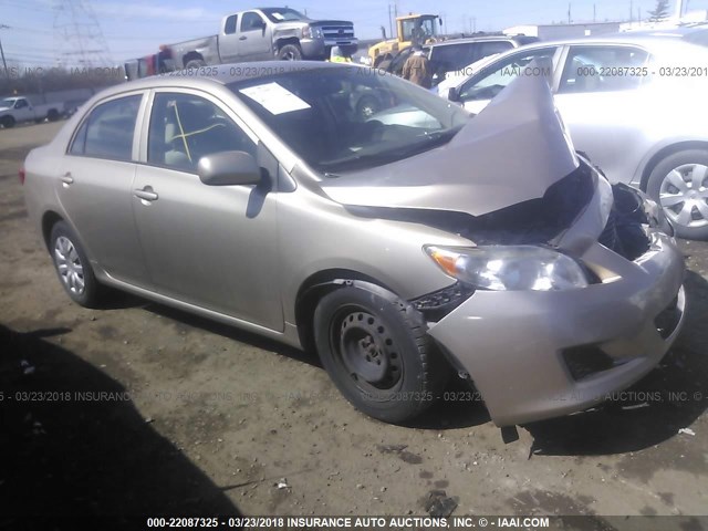 1NXBU40E19Z132413 - 2009 TOYOTA COROLLA S/LE/XLE GOLD photo 1