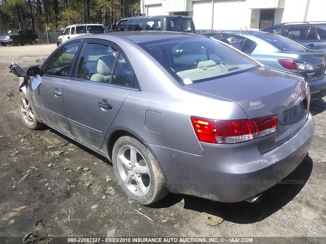 5NPEU46FX6H042362 - 2006 HYUNDAI SONATA GLS/LX GRAY photo 3