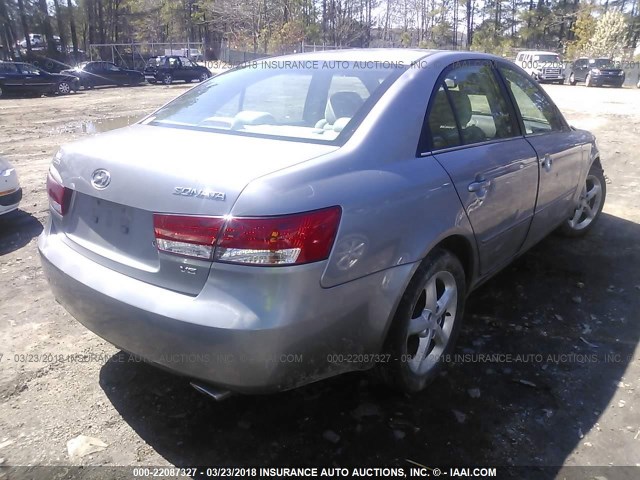 5NPEU46FX6H042362 - 2006 HYUNDAI SONATA GLS/LX GRAY photo 4