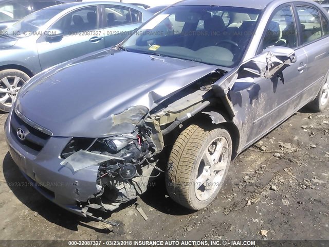 5NPEU46FX6H042362 - 2006 HYUNDAI SONATA GLS/LX GRAY photo 6