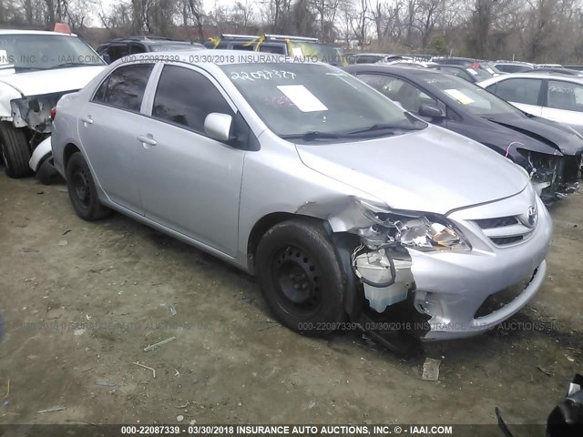 2T1BU4EE9DC027458 - 2013 TOYOTA COROLLA S/LE SILVER photo 1