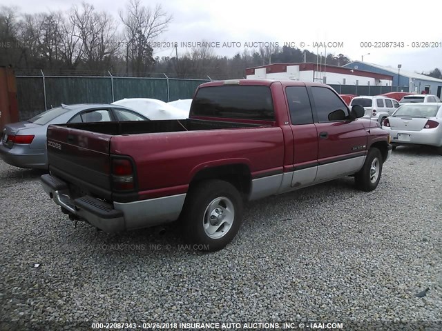 1B7HC13Z7XJ546390 - 1999 DODGE RAM 1500 RED photo 4