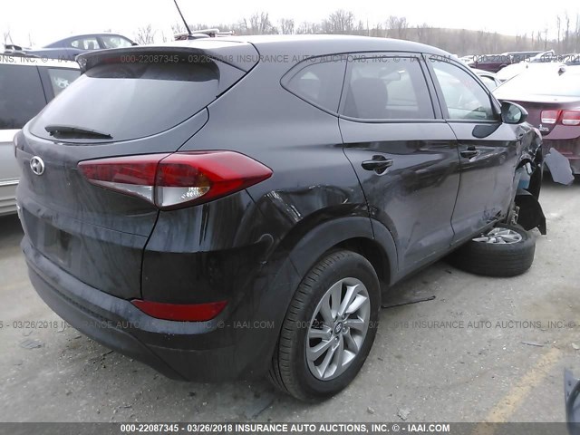 KM8J23A4XGU095005 - 2016 HYUNDAI TUCSON SE BLACK photo 4