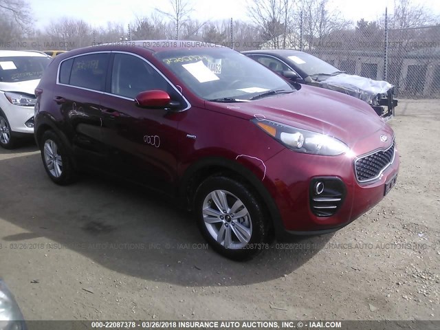 KNDPMCAC9H7243340 - 2017 KIA SPORTAGE LX RED photo 1