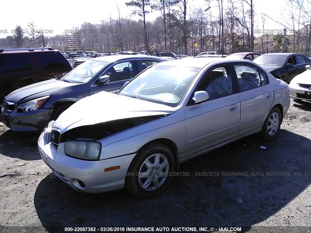 KMHDN45DX3U678284 - 2003 HYUNDAI ELANTRA GLS/GT SILVER photo 2