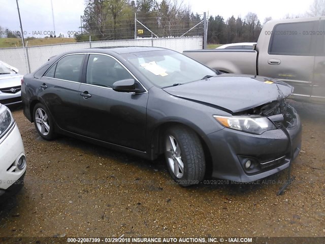 4T1BF1FKXDU223114 - 2013 TOYOTA CAMRY L/SE/LE/XLE GRAY photo 1