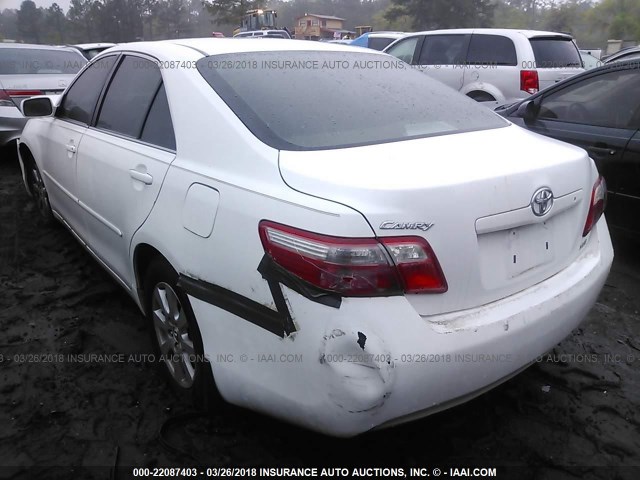 4T1BE46K08U785565 - 2008 TOYOTA CAMRY CE/LE/XLE/SE WHITE photo 3