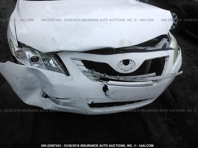 4T1BE46K08U785565 - 2008 TOYOTA CAMRY CE/LE/XLE/SE WHITE photo 6