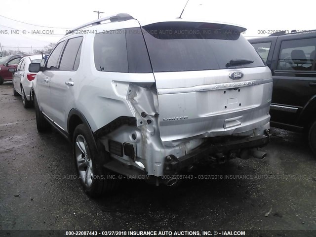 1FM5K8F81DGA05602 - 2013 FORD EXPLORER LIMITED 银色 照片 3
