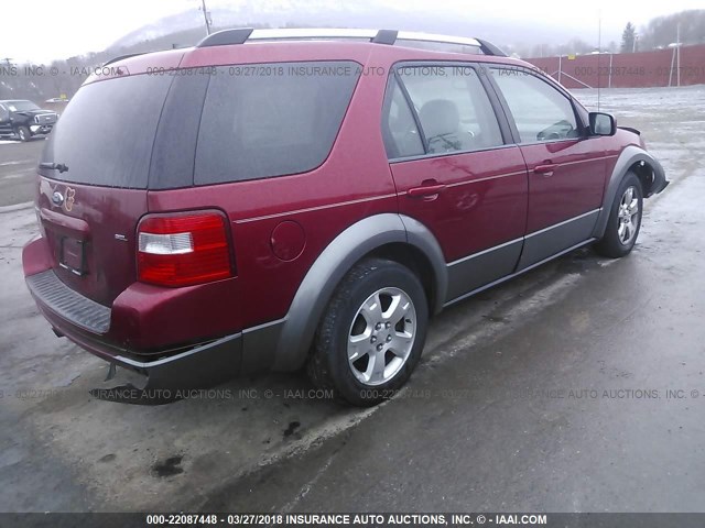 1FMDK05127GA37450 - 2007 FORD FREESTYLE SEL RED photo 4