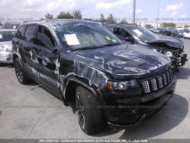 1C4RJEAG6HC953321 - 2017 JEEP GRAND CHEROKEE LAREDO BLACK photo 1