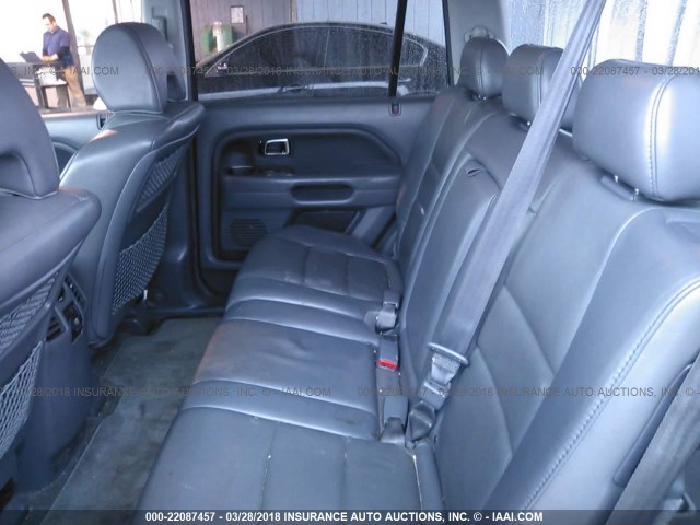 5FNYF28566B027713 - 2006 HONDA PILOT EX BLUE photo 8