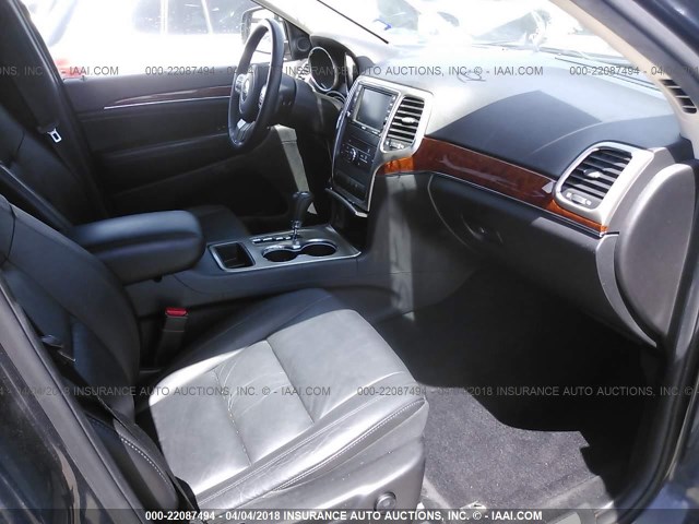 1C4RJEBG4DC642494 - 2013 JEEP GRAND CHEROKEE LIMITED GRAY photo 5