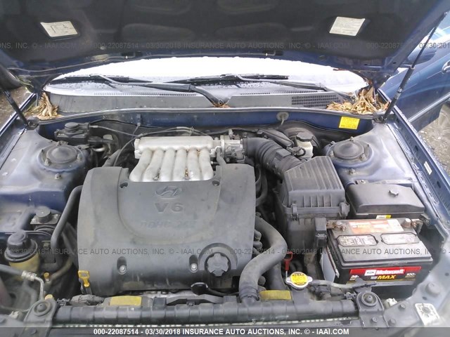 KMHWF35H85A102023 - 2005 HYUNDAI SONATA GLS/LX BLUE photo 10