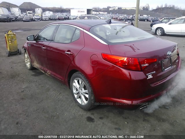 5XXGN4A77DG163008 - 2013 KIA OPTIMA EX RED photo 3