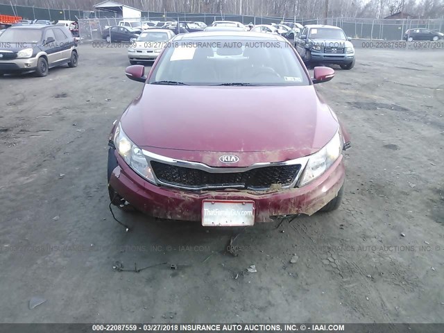 5XXGN4A77DG163008 - 2013 KIA OPTIMA EX RED photo 6