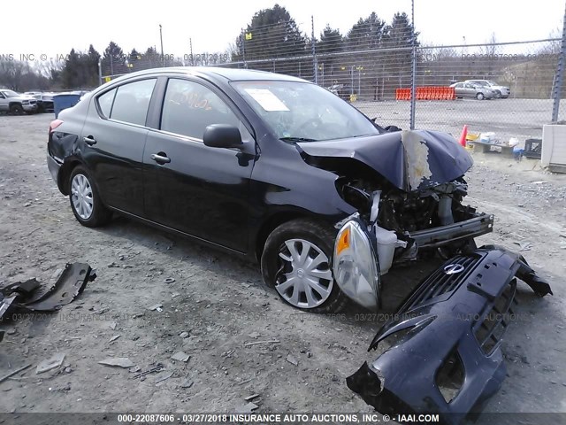 3N1CN7AP1CL811268 - 2012 NISSAN VERSA S/SV/SL BLACK photo 1