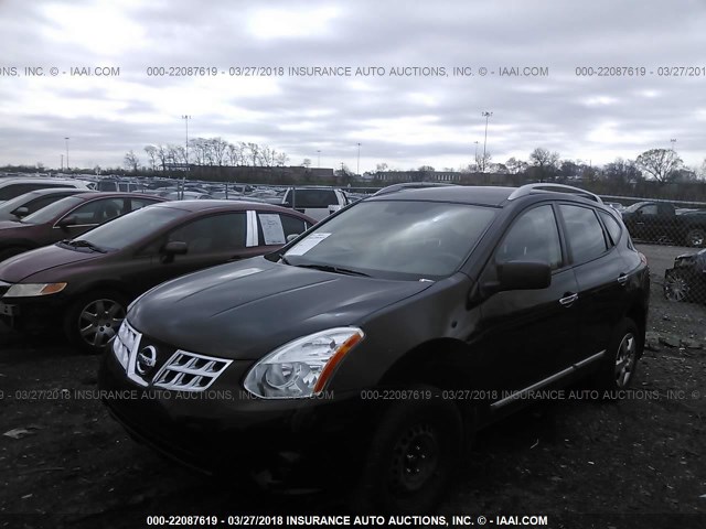 JN8AS5MTXEW103449 - 2014 NISSAN ROGUE SELECT S BLACK photo 2