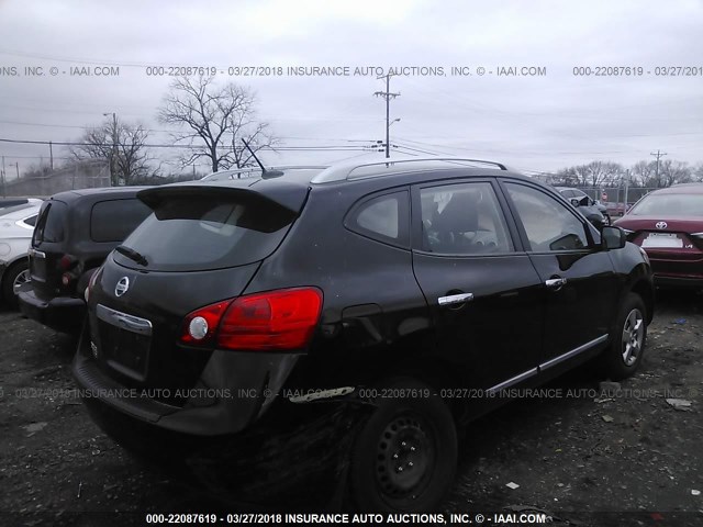 JN8AS5MTXEW103449 - 2014 NISSAN ROGUE SELECT S BLACK photo 4