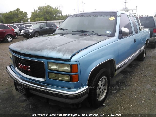 2GTEC19K6R1530370 - 1994 GMC SIERRA C1500 BLUE photo 2