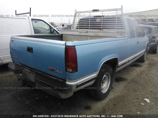 2GTEC19K6R1530370 - 1994 GMC SIERRA C1500 BLUE photo 4