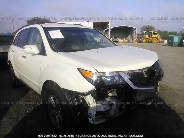 2HNYD2H3XDH524768 - 2013 ACURA MDX TECHNOLOGY WHITE photo 1
