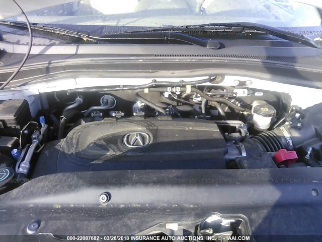 2HNYD2H3XDH524768 - 2013 ACURA MDX TECHNOLOGY WHITE photo 10